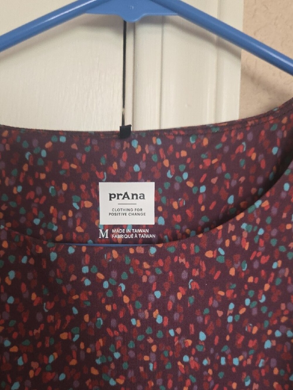 Prana Burgundy Emerald Lake Sleeveless Midi Dress with Speckle Print - Picture 3 of 7